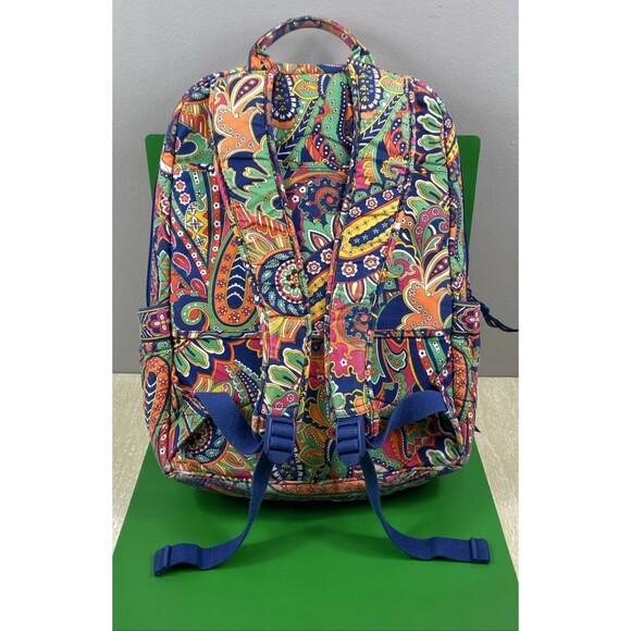 Vera Bradley Iconic Campus Backpack Full Size Book Bag Venetian Paisley - Picture 2 of 10